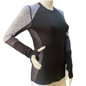 SHE Activewear Blk/Gray / thumbholes Sm.